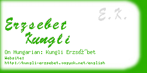 erzsebet kungli business card